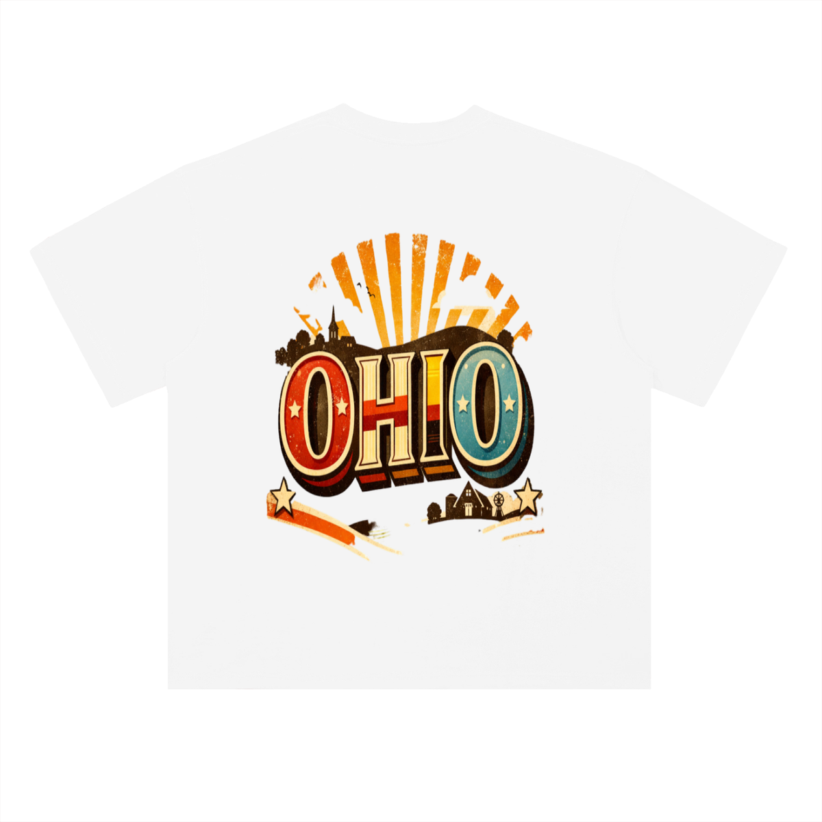 Ohio-Heavyweight Drop Shoulder Cotton T-Shirt