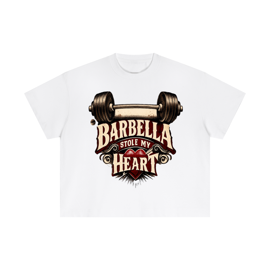Barbella stole my heart-Essential Cotton Boxy T-Shirt