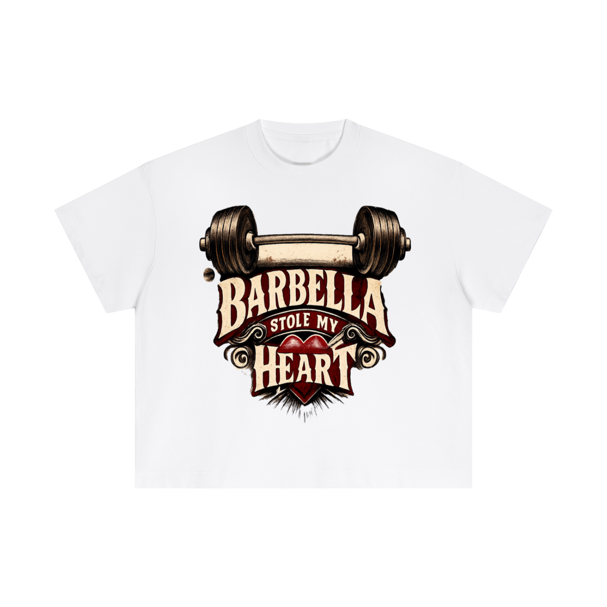 Barbella stole my heart-Essential Cotton Boxy T-Shirt