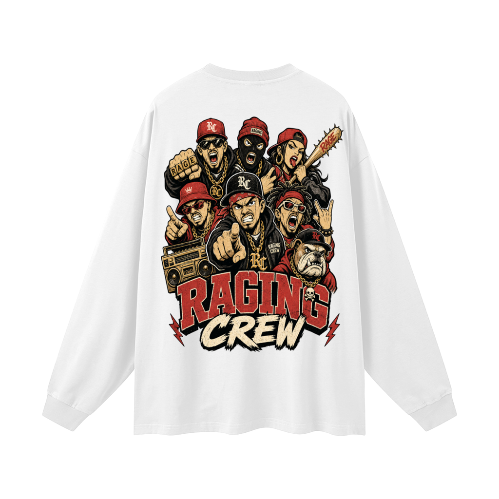 Raging crew-Oversized Unisex Long Sleeve T-Shirt