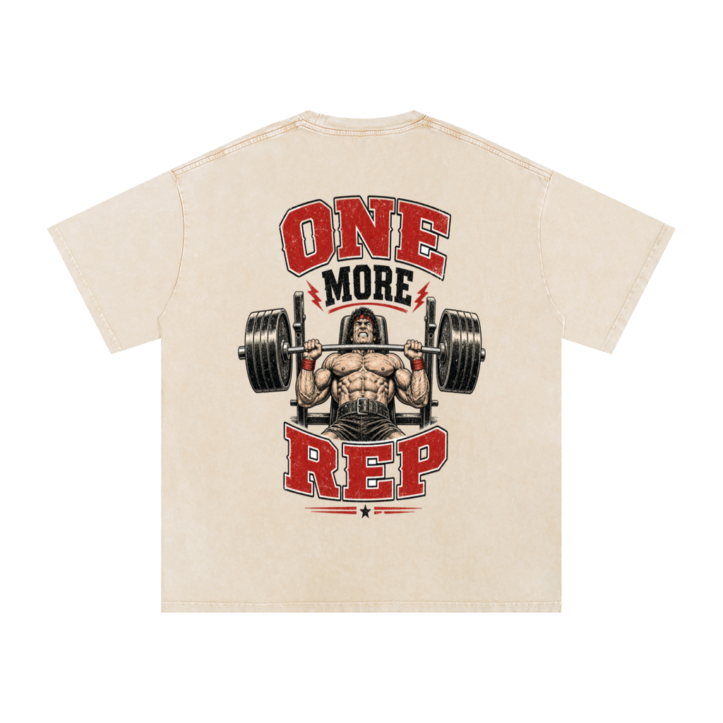 One more rep-Snow Washed Oversized Cotton T-Shirt