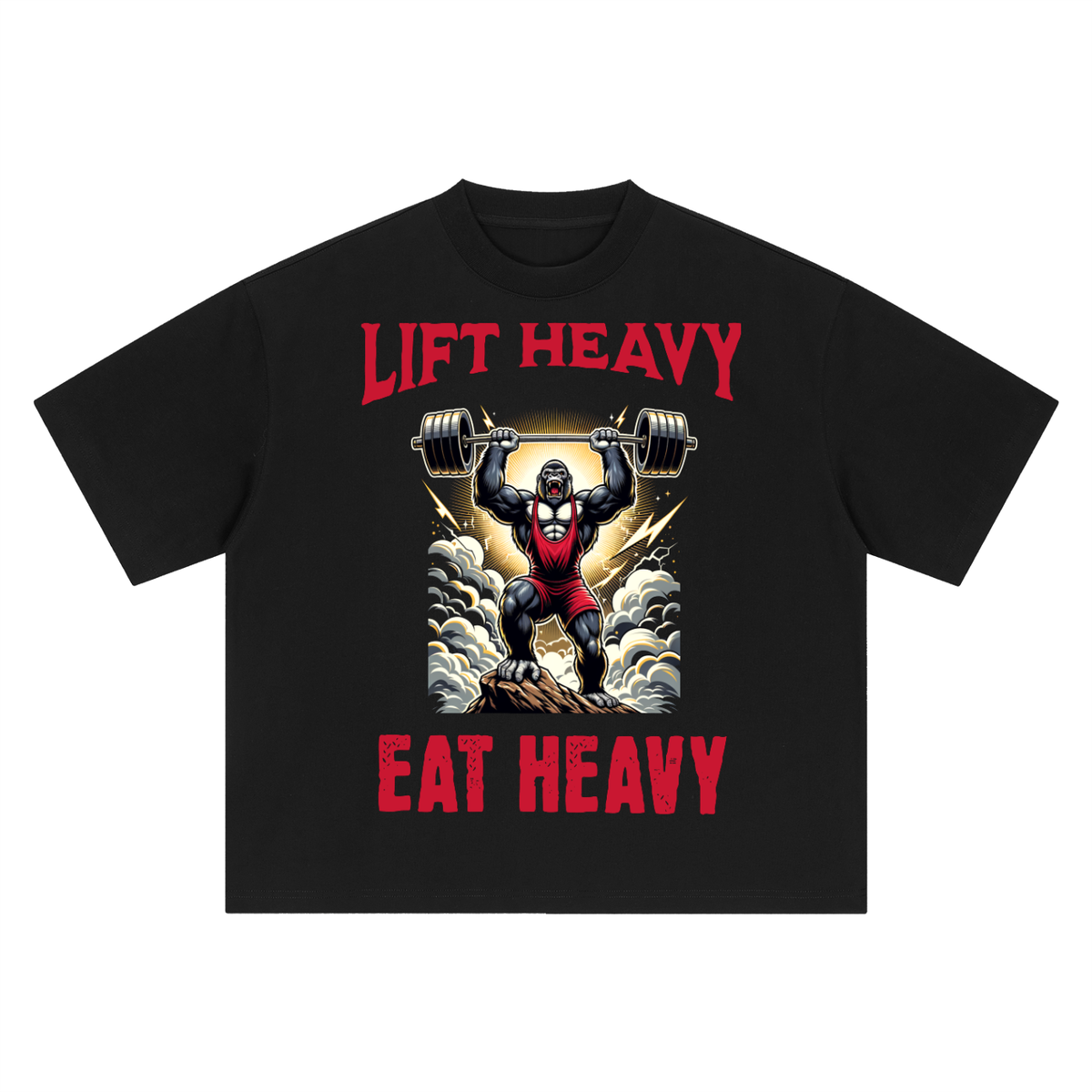 Lift heavy eat heavy-Boxy Oversized T-Shirt
