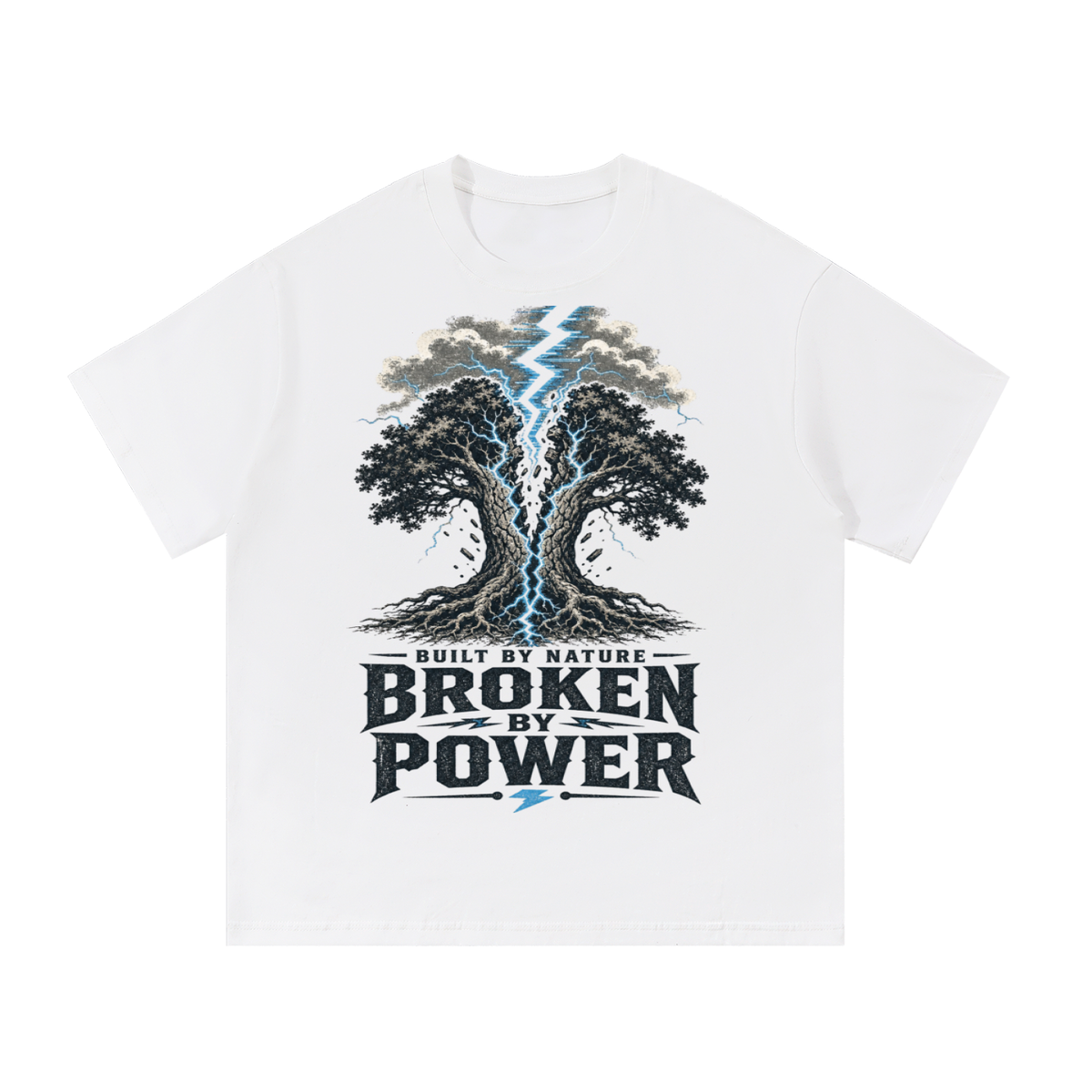 Built by nature broken by power-Essential Cotton T-Shirt