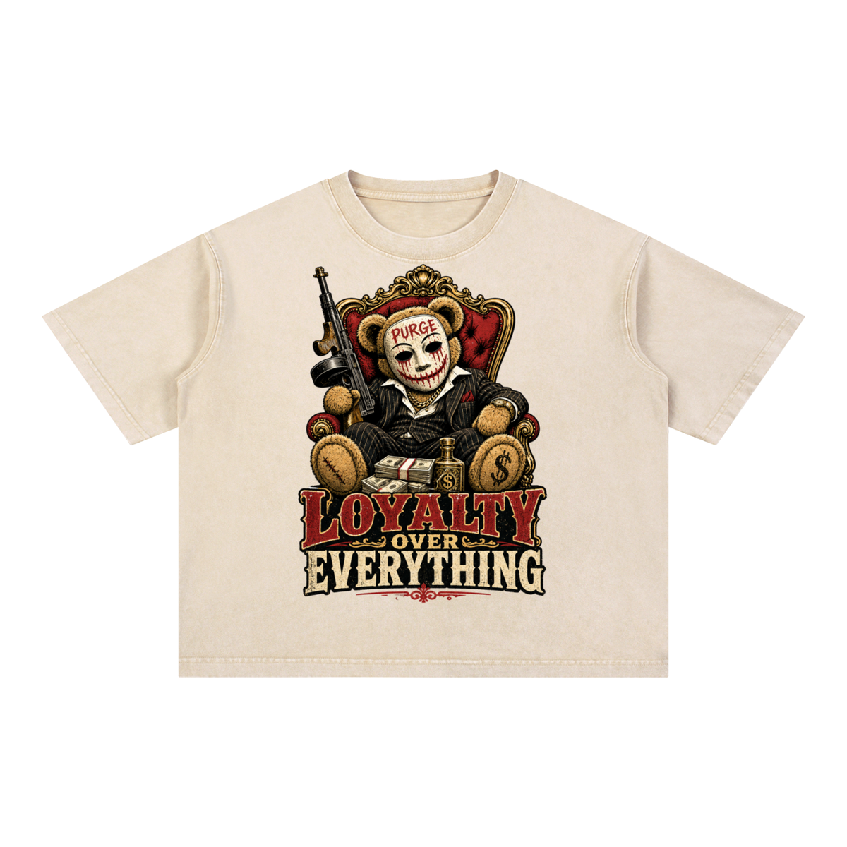 Loyalty Over Everything — Mineral Wash Boxy Tee