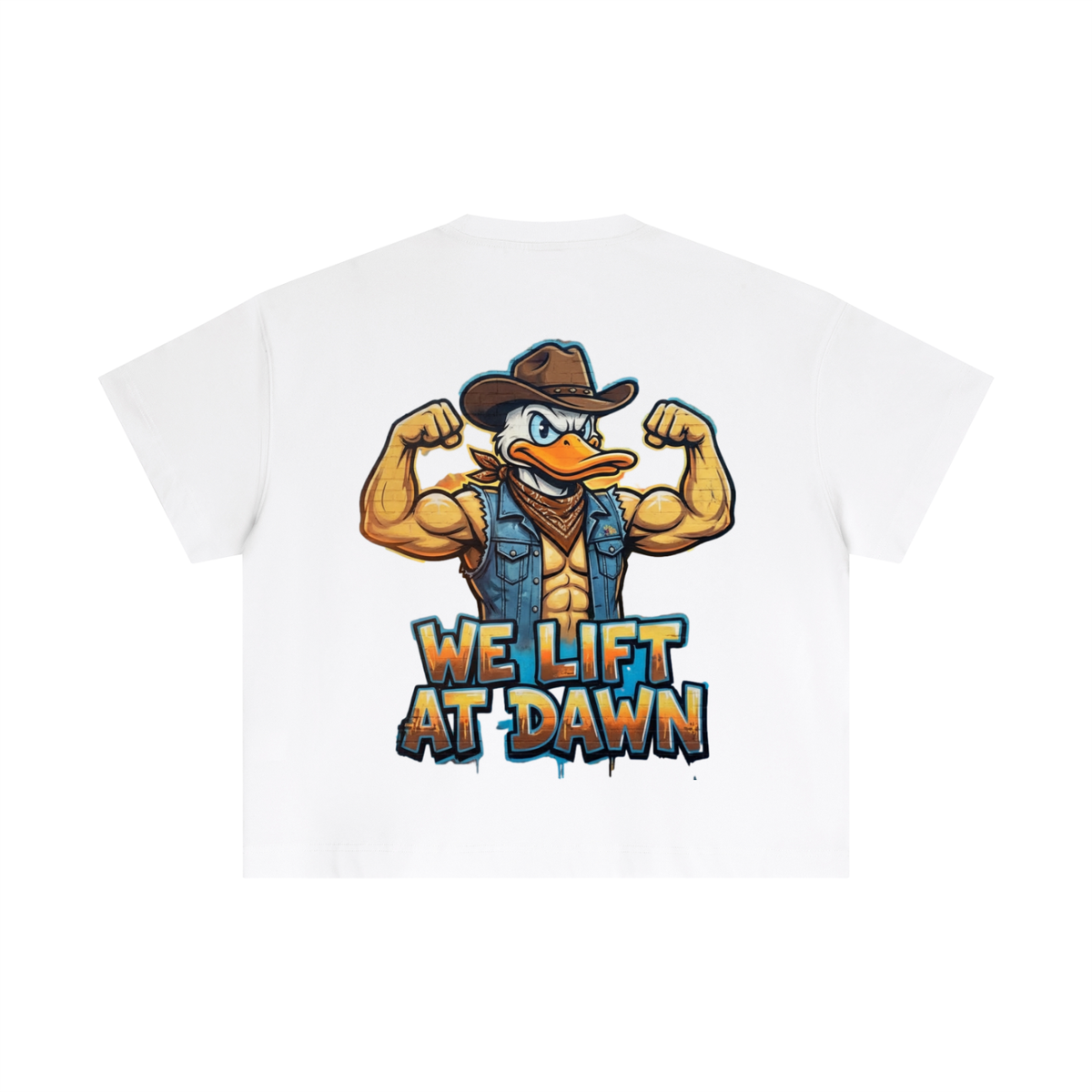 We lift at dawn-Essential Cotton Boxy T-Shirt