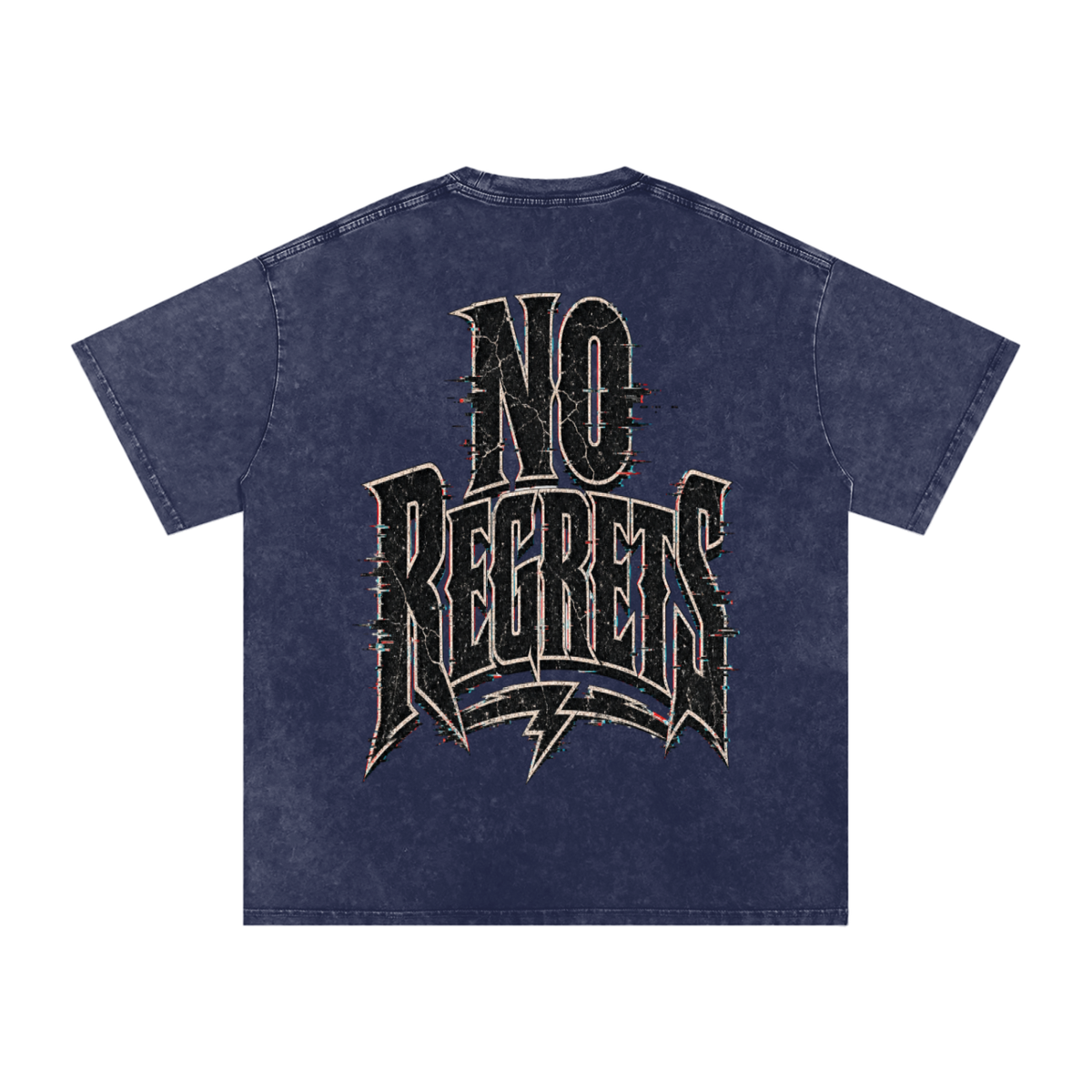 No regrets-Snow Washed Oversized Cotton T-Shirt