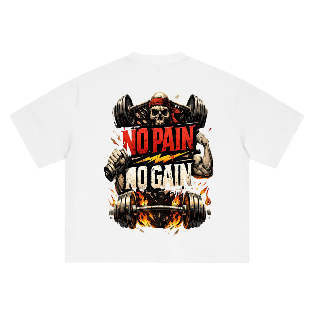No pain no gain-Boxy Oversized T-Shirt