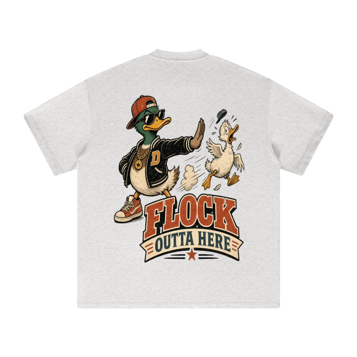 Flock outta here-Heavyweight Earth Tone T-Shirt