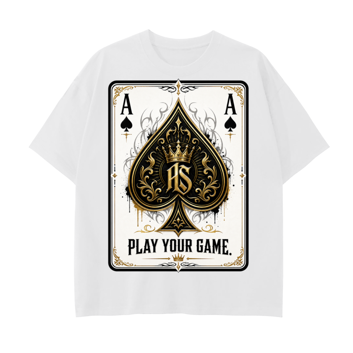 Play your game-Drop Shoulder Cotton T-Shirt