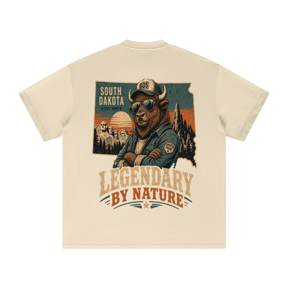South Dakota-Heavyweight Earth Tone T-Shirt