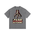 Fear is glitching-Vintage Washed Oversized Cotton T-Shirt