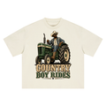 Country boy rides-Boxy Oversized T-Shirt