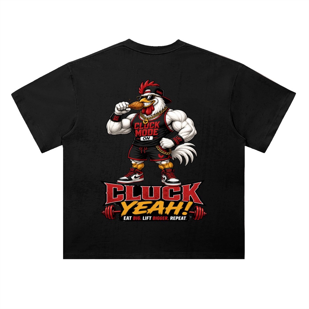 Cluck yea-Heavyweight Drop Shoulder Cotton T-Shirt
