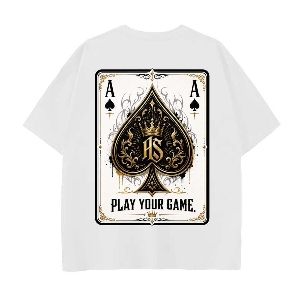 Play your game-Drop Shoulder Cotton T-Shirt