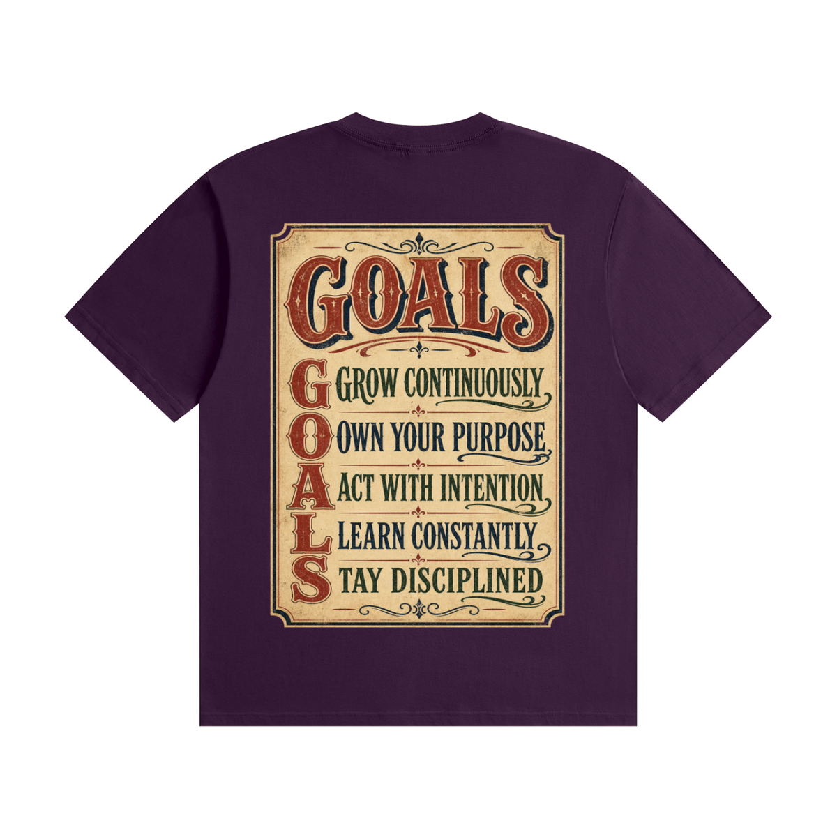 GOALS-Seamless Cotton T-Shirt