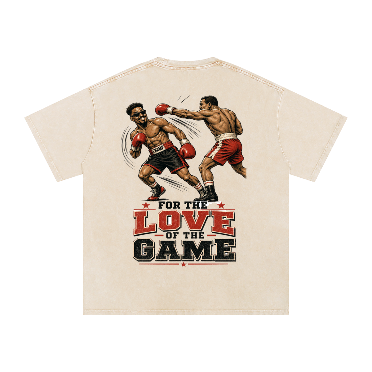 For the love of the game-Snow Washed Oversized Cotton T-Shirt