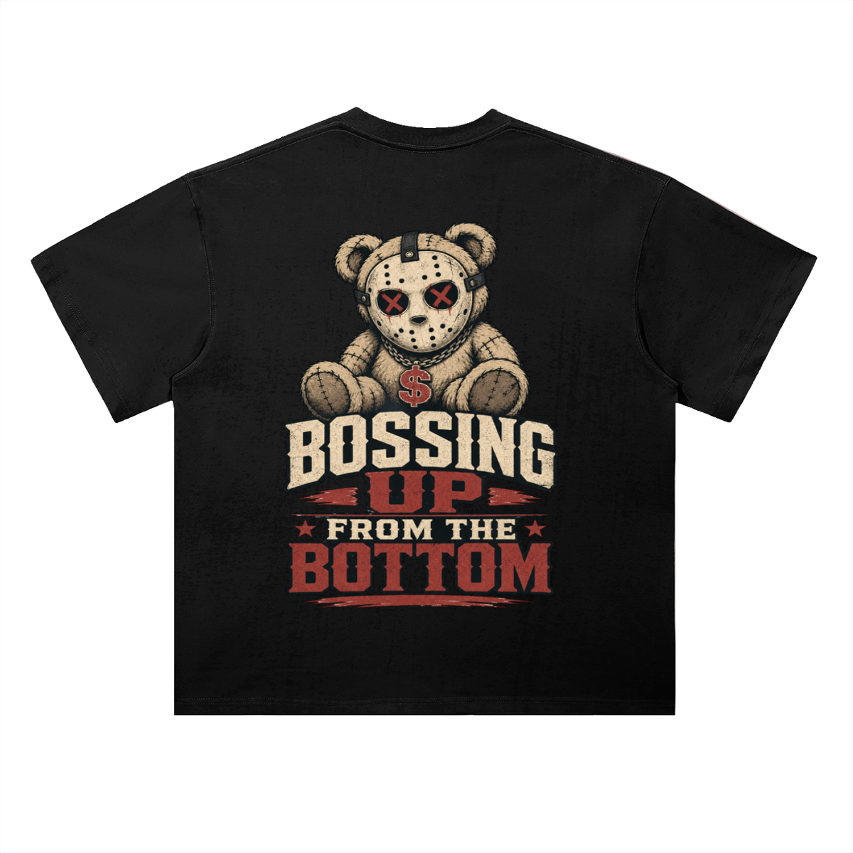 Bossing up from the bottom-Heavyweight Drop Shoulder Cotton T-Shirt