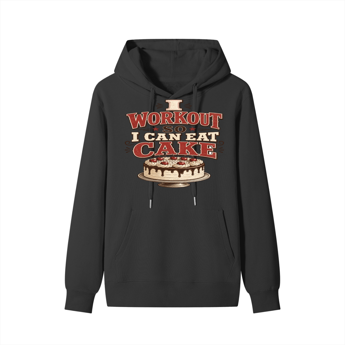 I Workout So I Can Eat Cake Classic Cotton Hoodie