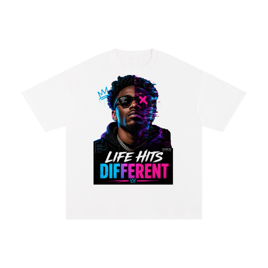 Life hits different-Pure Cotton T-Shirt