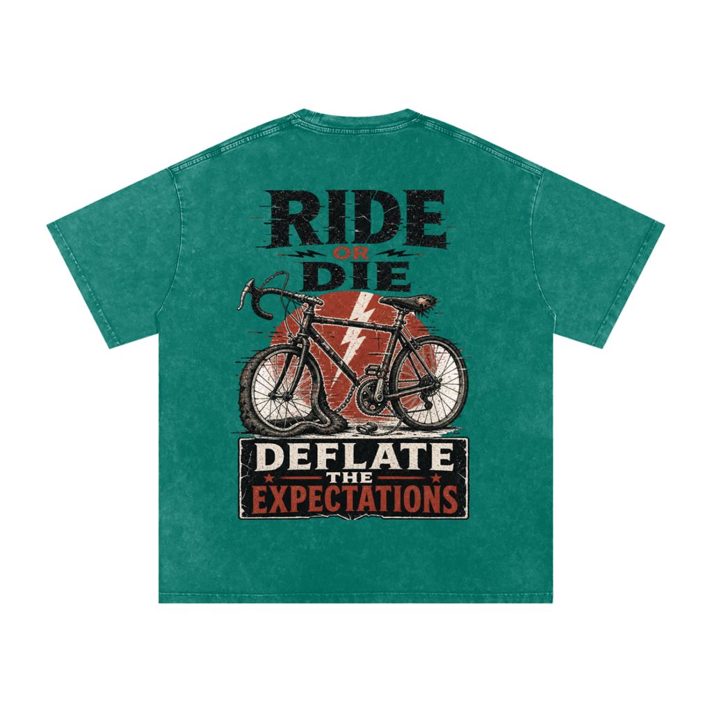 Ride or die-Snow Washed Oversized Cotton T-Shirt