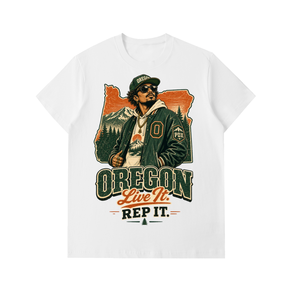 Oregon-Essential Heavyweight Cotton T-Shirt