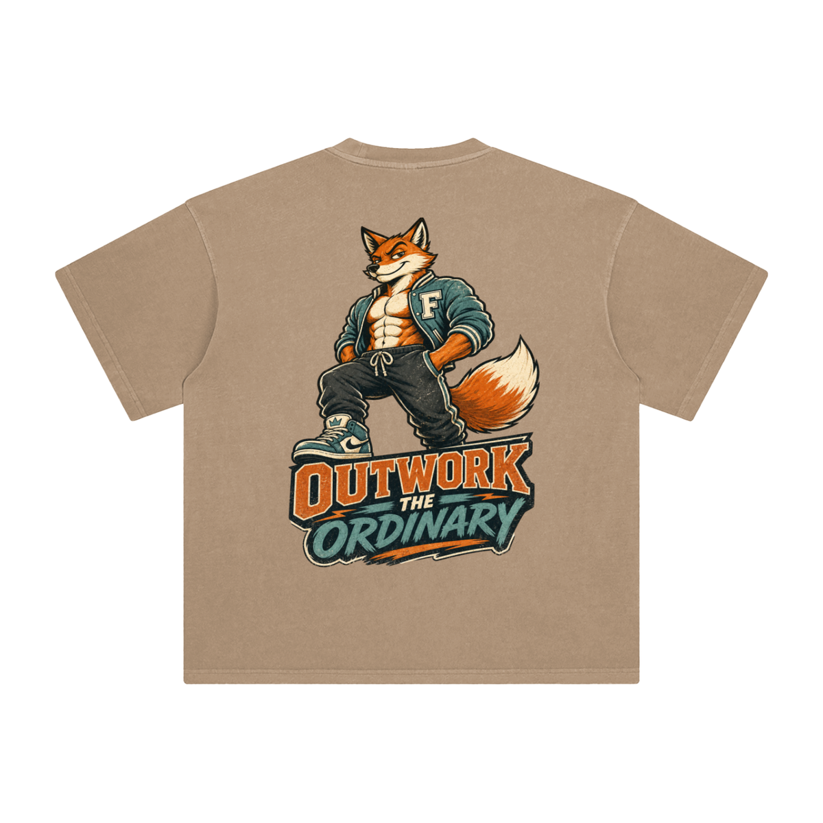 Outwork the ordinary-Enzyme Washed T-Shirt