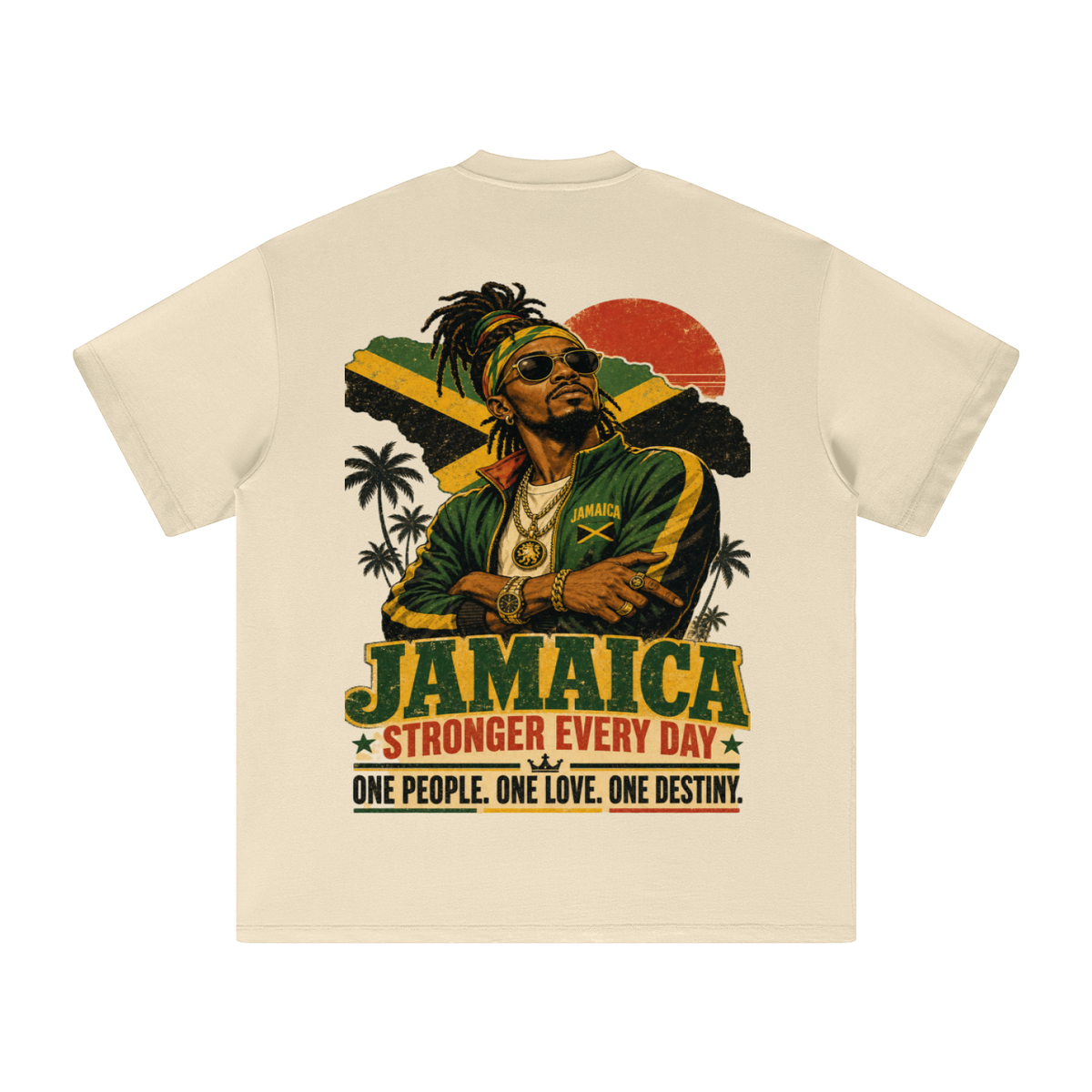 Jamaica-Heavyweight Earth Tone T-Shirt