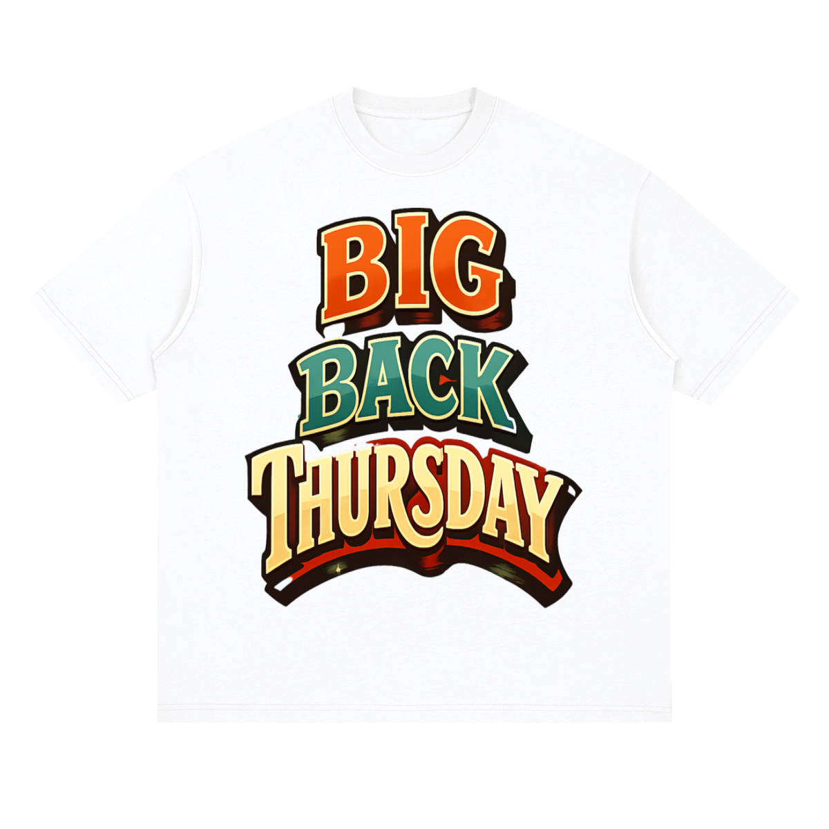Big back Thursday-Streetwear Loose Drop Shoulder T-Shirt