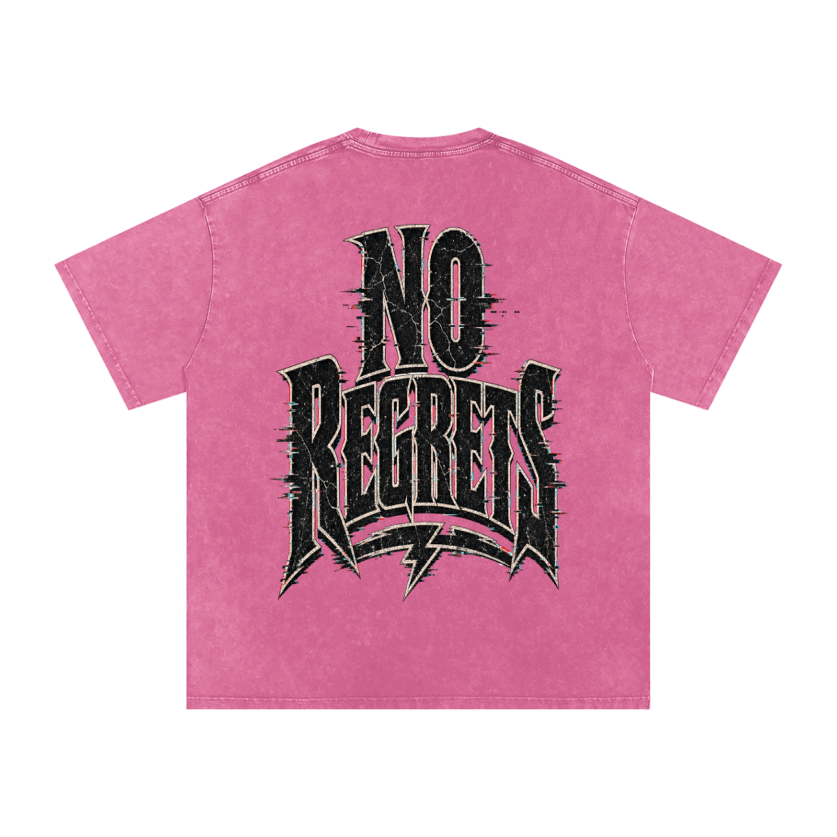 No regrets-Snow Washed Oversized Cotton T-Shirt