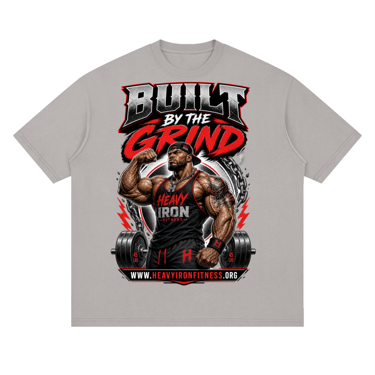 Built by the grind-Streetwear Loose Drop Shoulder T-Shirt