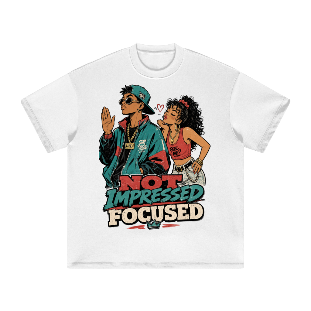 Not impressed focused-Heavyweight Earth Tone T-Shirt