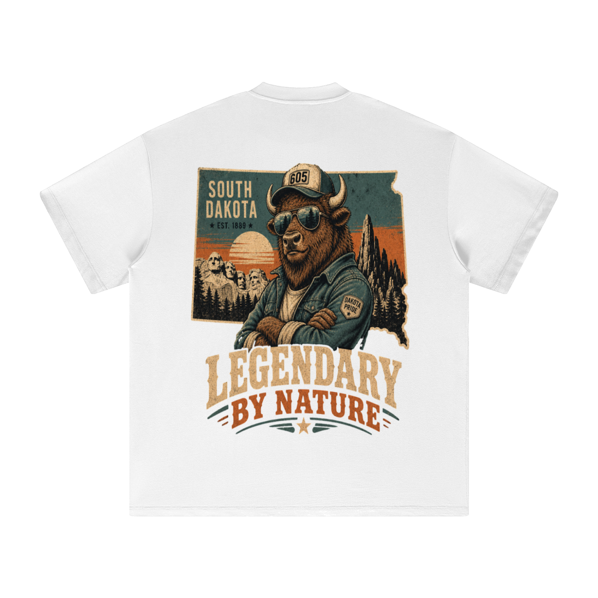 South Dakota-Heavyweight Earth Tone T-Shirt