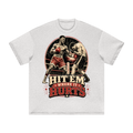 Hit em where it hurts-Heavyweight Earth Tone T-Shirt