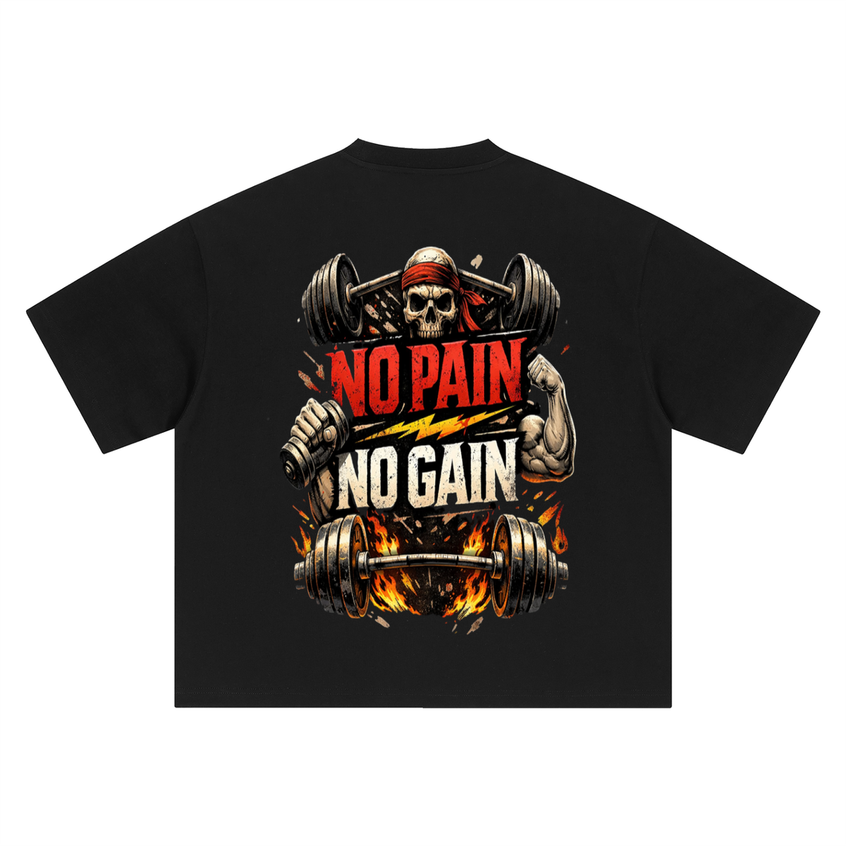 No pain no gain-Boxy Oversized T-Shirt