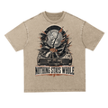 Nothing stays whole-Snow Washed Heavyweight Oversize T-Shirt