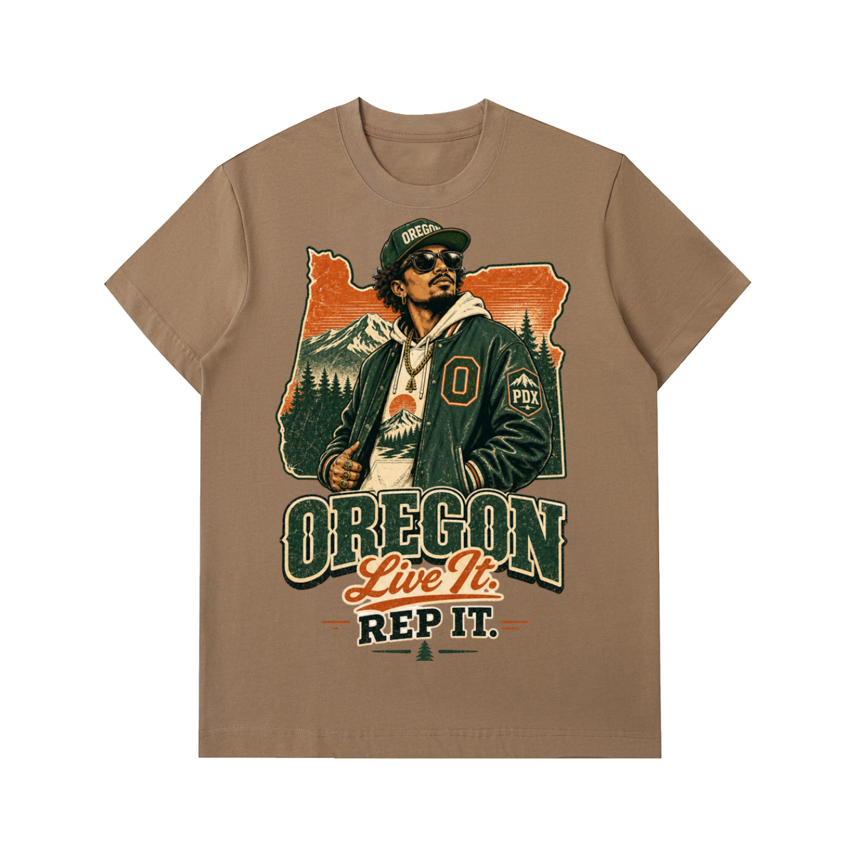 Oregon-Essential Heavyweight Cotton T-Shirt
