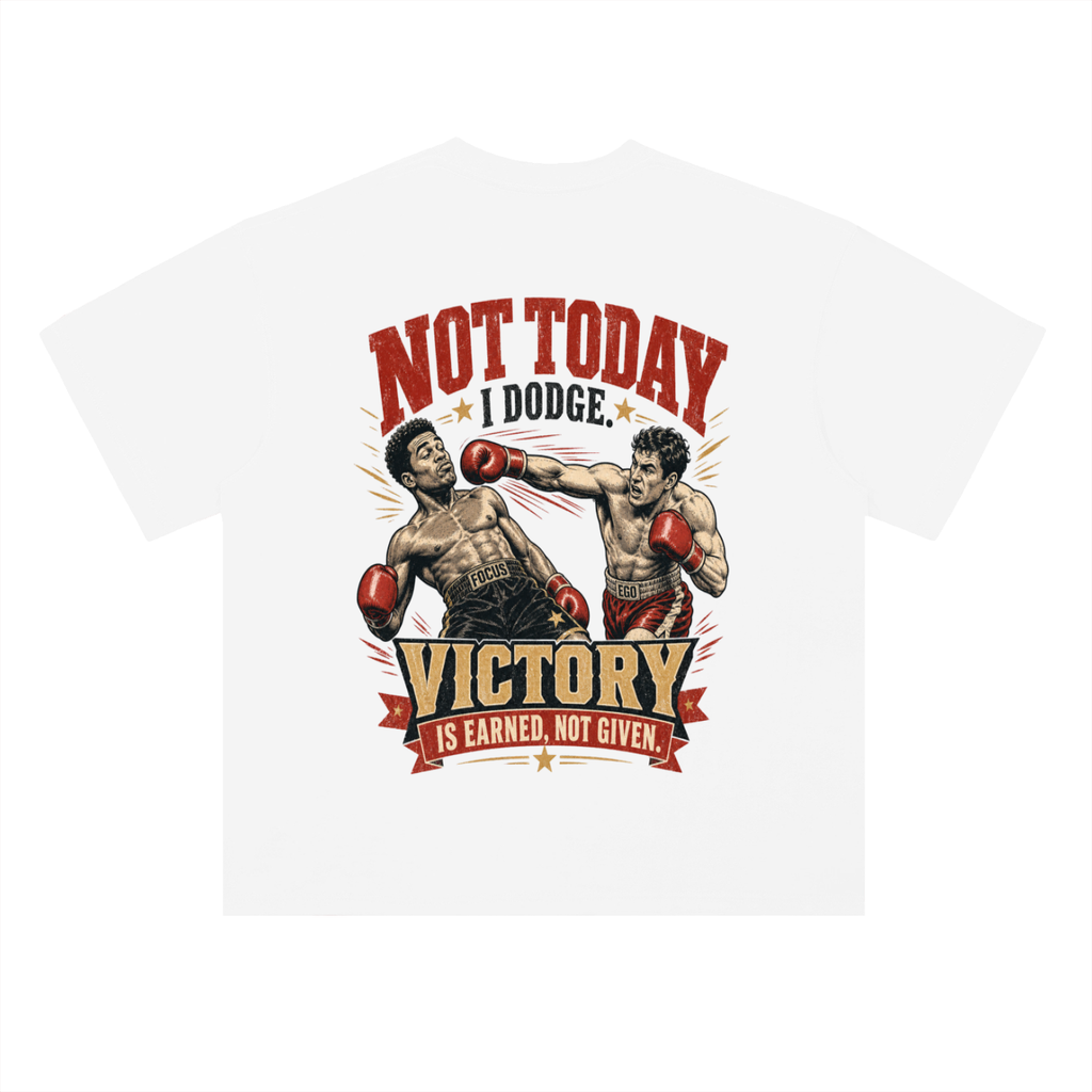 Not today I dodge-Heavyweight Drop Shoulder Cotton T-Shirt