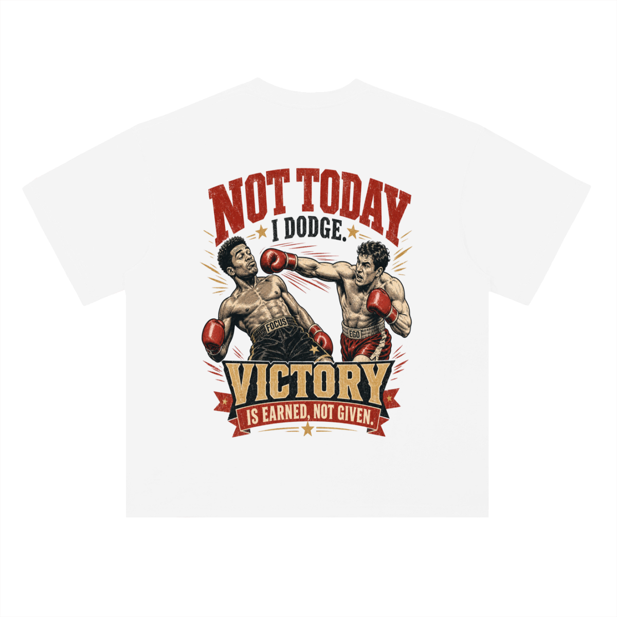 Not today I dodge-Heavyweight Drop Shoulder Cotton T-Shirt