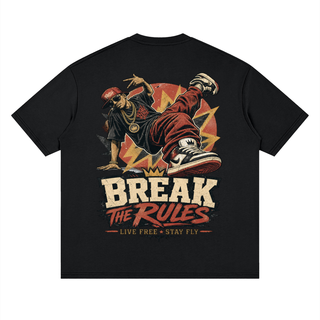 Break the rules-Streetwear Loose Drop Shoulder T-Shirt